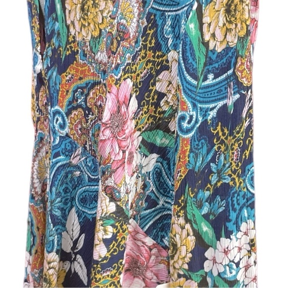 Roaman's Women's Plus Size Fit-And-Flare Crinkle floral Tunic size 32 W - Picture 8 of 15